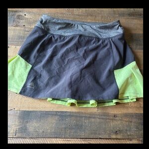RBX Charcoal and Electric Lime Tennis skirt